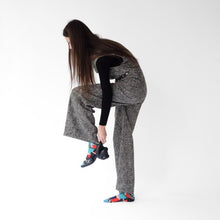 Indlæs billede til gallerivisning BONNE MAISON Chaussette Décor Bleu Foncé