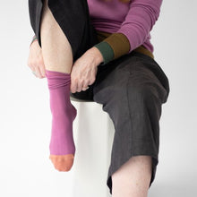 Indlæs billede til gallerivisning BONNE MAISON Chaussette Uni Orchidée